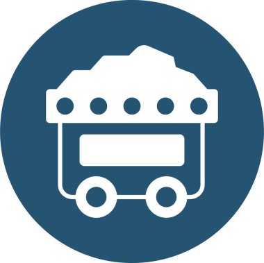   İzole edilmiş arkaplanı olan kömür madeni çizimi 