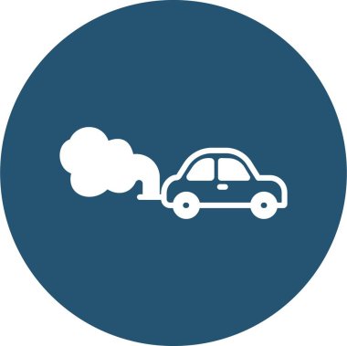  İzole edilmiş arka plana sahip hava kirliliği illüstrasyonu 