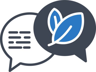 İzole edilmiş arkaplan ile eko sohbet illüstrasyonu 