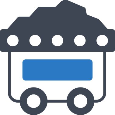 İzole edilmiş arkaplanı olan kömür madeni çizimi 