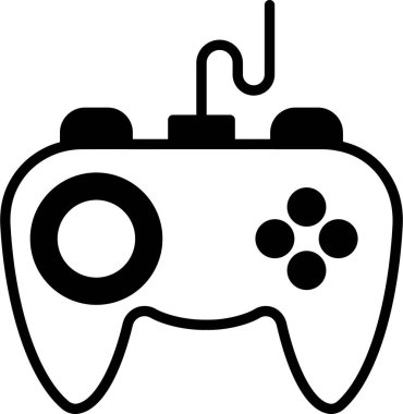 İzole edilmiş arkaplana sahip Joystick illüstrasyonu 
