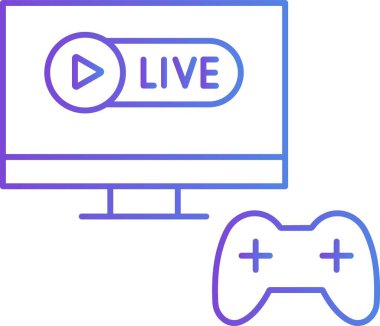 İzole edilmiş arkaplan ile Canlı Yayın illüstrasyonu 