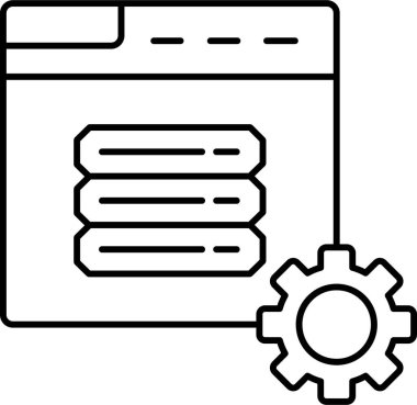 izole edilmiş arkaplan ile veri depolama illüstrasyonu 