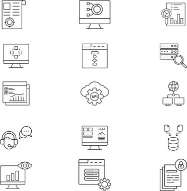 İzole edilmiş geçmişe sahip İş Zekası illüstrasyonu 