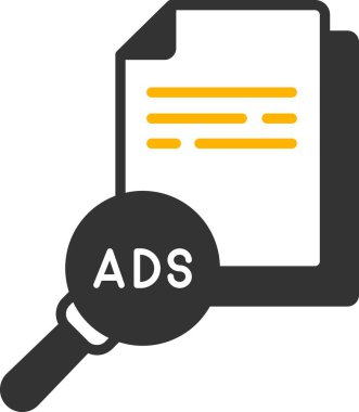 İzole edilmiş arkaplan ile reklam arama illüstrasyonu 