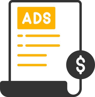 İzole edilmiş arka plan ile reklam masraf illüstrasyonu 