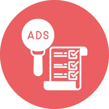 İzole edilmiş arkaplan ile reklam survy illüstrasyonu 