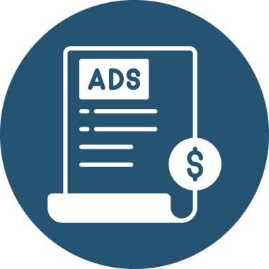İzole edilmiş arka plan ile reklam masraf illüstrasyonu 