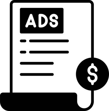  İzole edilmiş arka plan ile reklam masraf illüstrasyonu 