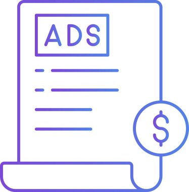   İzole edilmiş arka plan ile reklam masraf illüstrasyonu 