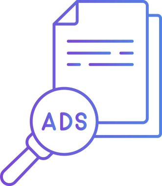 İzole edilmiş arkaplan ile reklam arama illüstrasyonu 