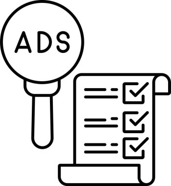 İzole edilmiş arkaplan ile reklam survy illüstrasyonu 