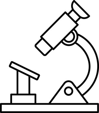 İzole edilmiş arkaplana sahip mikroskop çizimi 