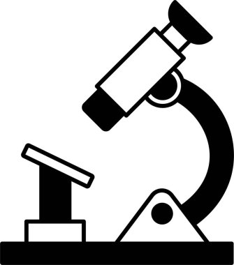   İzole edilmiş arkaplana sahip mikroskop çizimi 