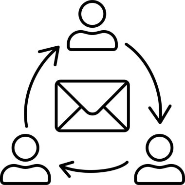 İzole edilmiş arkaplan ile iletişim illüstrasyonu 