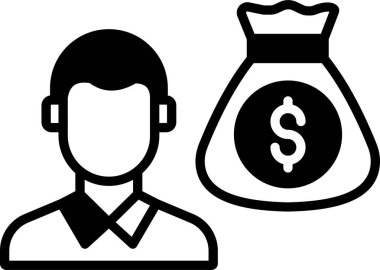    İzole edilmiş arka plana sahip yatırımcı illüstrasyonu 