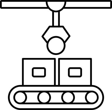 İzole edilmiş arkaplanı olan üretim illüstrasyonu