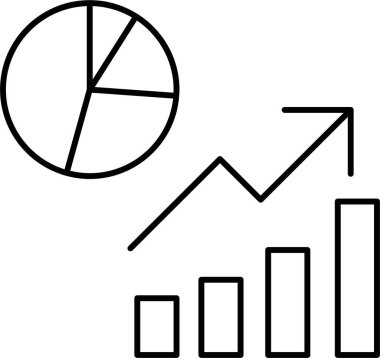  İzole edilmiş arkaplanı olan pasta çizelgesi çizimi