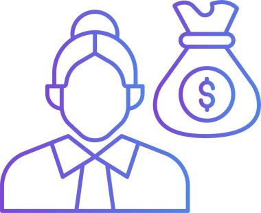  İzole edilmiş arka plana sahip yatırımcı illüstrasyonu