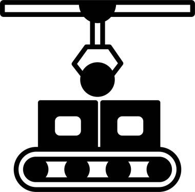 İzole edilmiş arkaplanı olan üretim illüstrasyonu
