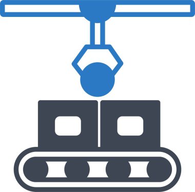 İzole edilmiş arkaplanı olan üretim illüstrasyonu