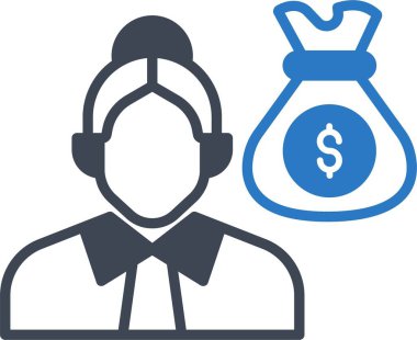 İzole edilmiş arka plana sahip yatırımcı illüstrasyonu