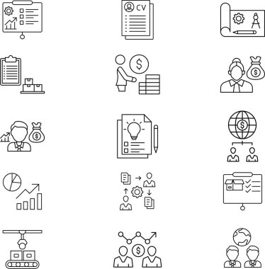 İzole edilmiş arkaplana sahip Şirket Yapısı illüstrasyonu