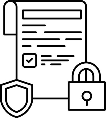  İzole edilmiş arkaplan ile gizlilik illüstrasyonu