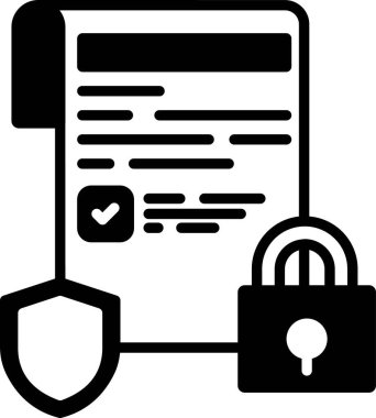  İzole edilmiş arkaplan ile gizlilik illüstrasyonu