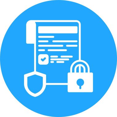 İzole edilmiş arkaplan ile gizlilik illüstrasyonu