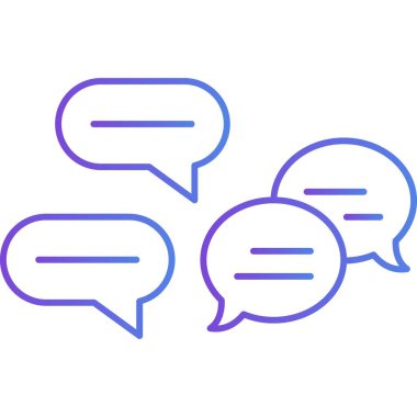 İzole edilmiş arkaplan ile sohbet illüstrasyonu