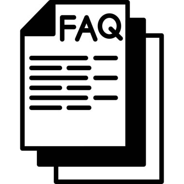  İzole edilmiş arkaplan ile SSS illüstrasyonu