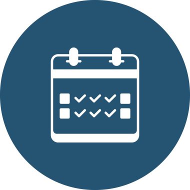 İzole edilmiş arkaplana sahip takvim illüstrasyonu