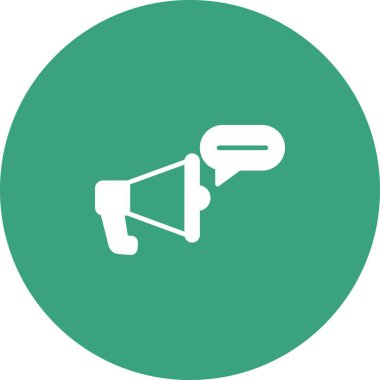  İzole edilmiş arkaplan ile megafon illüstrasyonu