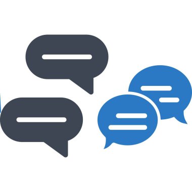 İzole edilmiş arkaplan ile sohbet illüstrasyonu