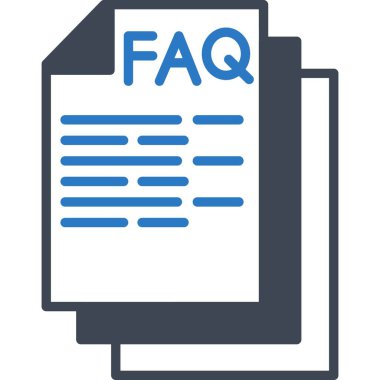 İzole edilmiş arkaplan ile SSS illüstrasyonu