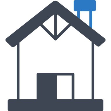 İzole edilmiş arka plana sahip ev illüstrasyonu