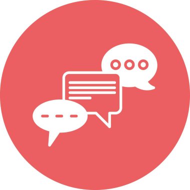 İzole edilmiş arkaplan ile İş Sohbeti illüstrasyonu