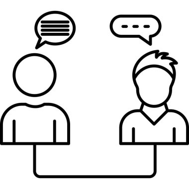 İzole edilmiş arkaplan ile İnsanlarla İletişim illüstrasyonu