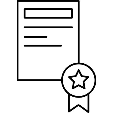 İzole edilmiş geçmişe sahip diploma illüstrasyonu