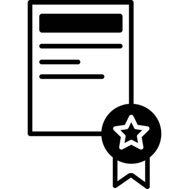 İzole edilmiş geçmişe sahip diploma illüstrasyonu