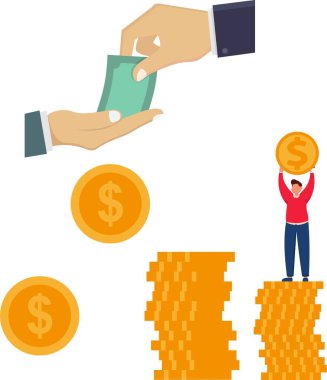  İş adamı para banknotu çizimi veriyor