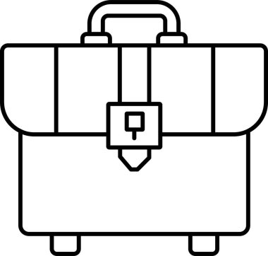 İzole edilmiş arkaplana sahip evrak çantası illüstrasyonu