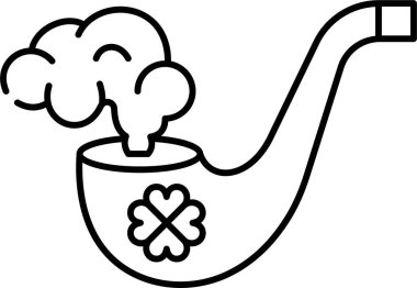 İzole edilmiş arkaplan ile Sigara Borusu illüstrasyonuName