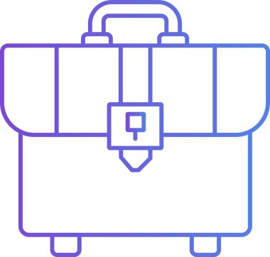İzole edilmiş arkaplana sahip evrak çantası illüstrasyonu