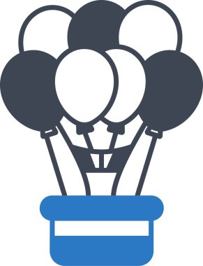 İzole edilmiş arka plana sahip balon illüstrasyonu