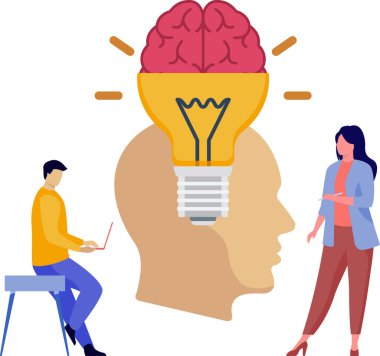  İyi iş fikri olan bir iş ekibi.