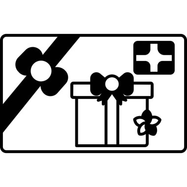 İzole edilmiş arkaplan ile hediye kartı çizimi