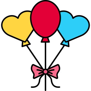 İzole edilmiş arkaplanı olan balonlar çizimi