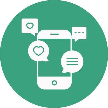  İzole edilmiş arkaplan ile Aşk Mesajı illüstrasyonu